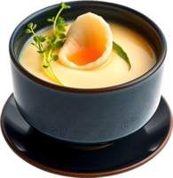 Smooth creamy egg dish with fluffy chawanmushi style. . png