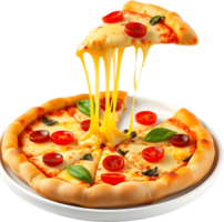 Pizza slice clipart with crusted cheese dripping hot. . png