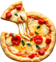 Pizza slice cheese pull clipart with crust flavor. . png