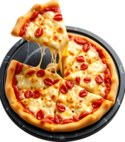 Cheesy gooey dripping pizza slice fresh crust clipart. . png