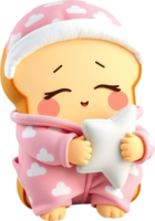 Delightful cartoon toast image with fun breakfast character style. . png