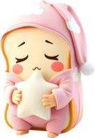 Sweet smiling bread slice cartoon with animated joyful mood. . png