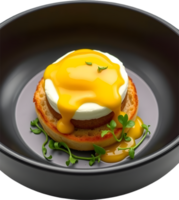 Breakfast Delight With Muffins and Creamy Poached Eggs. . png