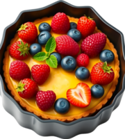 Berry Tart Illustration Overflowing With Colorful Fruity Topping. . png