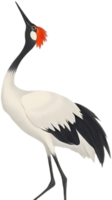 Soft feathered crane in ink serenity reflects nature beauty. . png