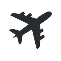 Simple Airplane Icon for Travel Website Design and Mobile App Development vector