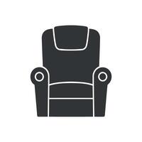 Simple Icon of a Comfortable Armchair for Home or Office Use vector