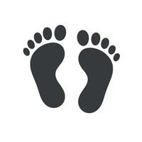 Simple Gray Footprints Icon Graphic Design Element for Website or App vector