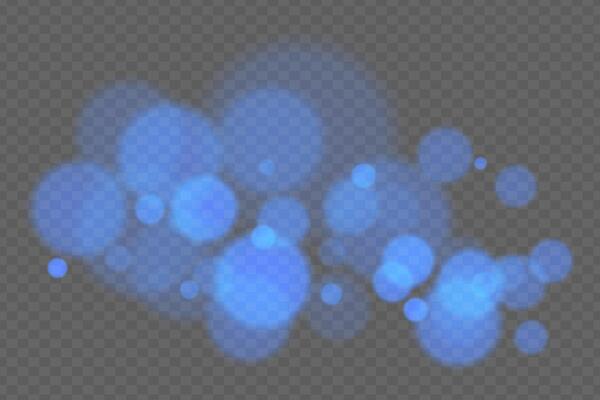 Blue light bokeh effect illustration