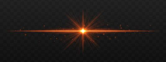 A glowing star burst on a black background vector