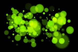Green circles on black background vector