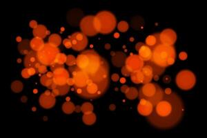 Orange lights on black background vector