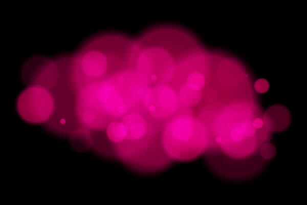 Pink lights are shown on a black background