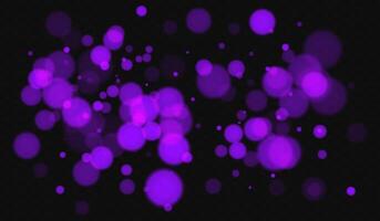 Purple circles on black background vector