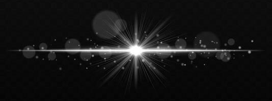 A white light shining on a black background vector