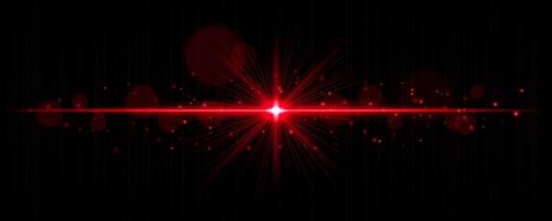 A red light shining on a black background vector