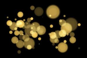 Golden bokeh effect vector