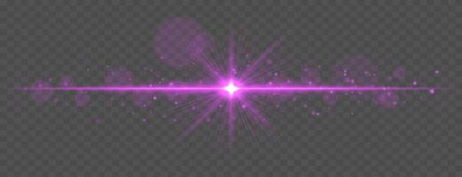 A purple light with a starburst effect vector