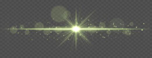 A glowing light with a starburst effect vector
