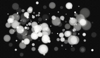 White and black circles on a black background vector