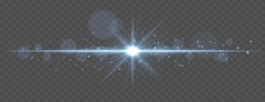Light shining starburst effect with sound waves vector