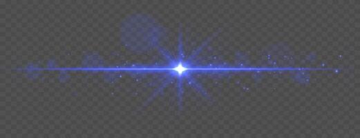 A blue light with a starburst effect vector