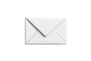 A simple white envelope with a pointed flap, designed for sending letters or messages. png