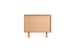 A wooden easel frame designed for displaying artwork or messages. png