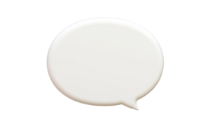 A simple speech bubble shape, featuring a smooth, rounded design with a small tail for indicating dialogue. png