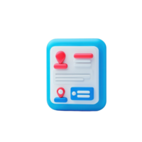 A colorful icon representing a user interface with location markers and text fields. png