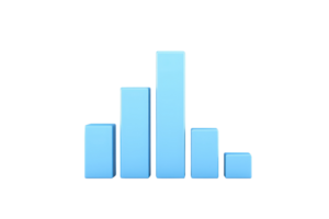 uma Series do vertical bares dentro variando alturas, retratado dentro uma gradiente do azul tons, semelhante a uma visual representação do dados ou Métricas. png