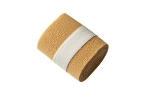 A rolled bandage featuring a textured surface and a white stripe. png