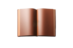 An open book with pages visible, showcasing its interior design and binding. png