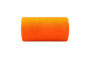 A vibrant orange cylindrical object featuring a textured surface, conveying a sense of energy and dynamism. png