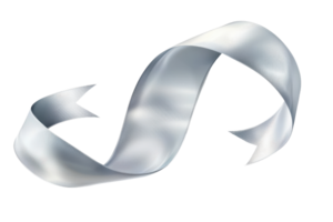A flowing, elegant ribbon with soft curves and a shiny surface, twisting gracefully in mid-air. png
