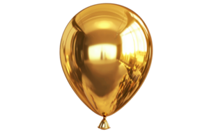 A shiny golden balloon with a smooth surface, reflecting light and creating an elegant appearance. png