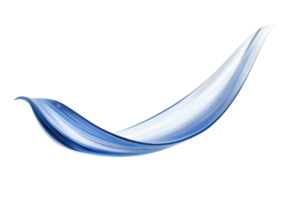 A sleek, curved shape with a smooth gradient of blue and white colors, reminiscent of a wave or elegant ribbon. png