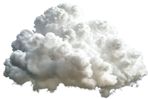 A fluffy white cloud with a billowy texture, appearing soft and voluminous. png