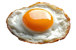 A perfectly fried egg with a golden yolk and white edges, showcasing a delicious and appetizing appearance. png