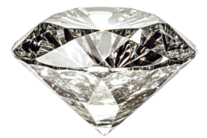 A sparkling diamond with a classic cut showcasing brilliant facets and a striking shine. png
