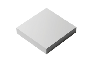 A simple, flat, square object with a smooth surface and clean edges, emphasizing minimalism and modern design. png