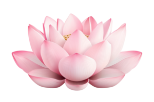 A vibrant pink lotus flower with numerous petals, showcasing delicate layers and a central seed pod. png