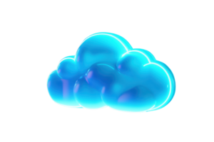 A glowing blue cloud with a smooth, rounded shape, exuding a soft, luminous quality. png