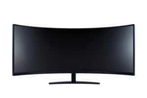 A sleek, modern curved monitor designed for immersive viewing experiences. png