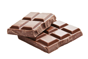 A rich chocolate bar with a smooth texture, featuring a grid pattern of distinct segments. png