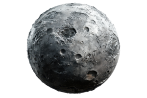 A detailed depiction of a lunar surface showcasing craters and texture, resembling the Moon. png