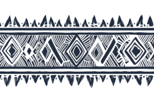 A decorative border featuring geometric patterns and sharp triangular elements in a dark color scheme. png