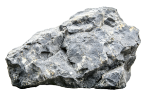 A rugged, dark rock with a textured surface, showcasing natural features and mineral variations. png