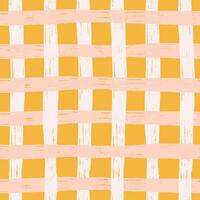 Bold Grid Brush Strokes seamless pattern in summer Amalfi style. Hatching textured graffiti sketch wallpaper print. Cozy design aesthetic with Hand drawn dry brush textures. Simple geometric shapes. vector