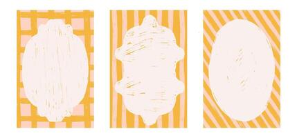 Vintage italian amalfi travel, summer engraving frames set. Retro frame or border element design with pencil hatching texture. Rough shabby design. vector